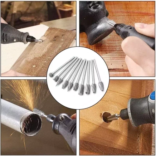 Набор борфрезы твердосплавные хвостовик 2.35 10шт.