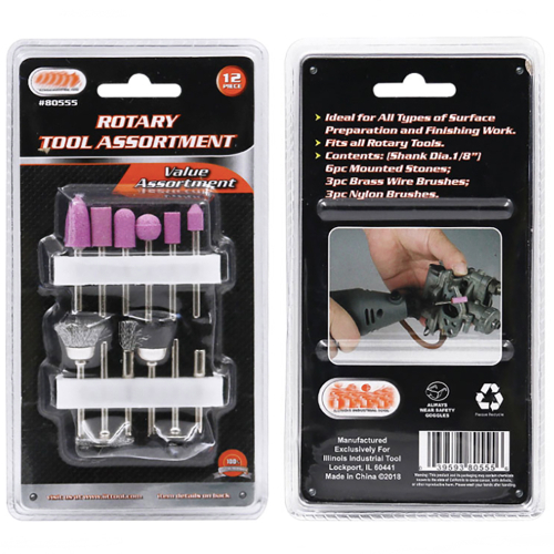 Набор шарошек и корщеток "Fioneti", 12 шт